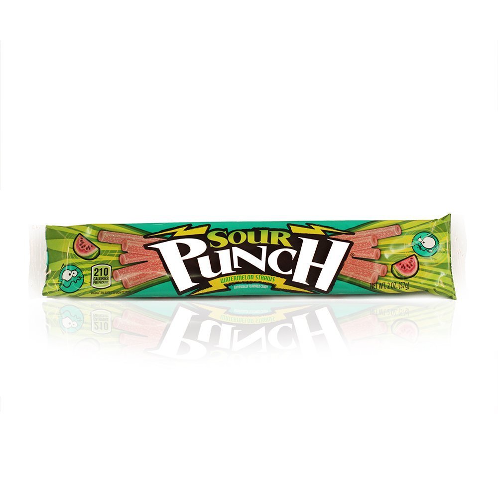 Sour Punch Straws  Watermelon (24 Pack)