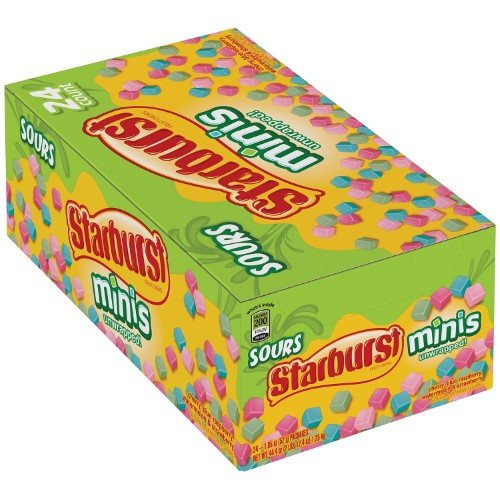 Starburst Minis Sours Fruit Chews Candy (24 Count)