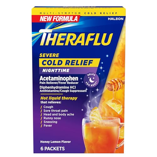 Theraflu Nighttime Severe Cold Relief Powder - 3 Ct