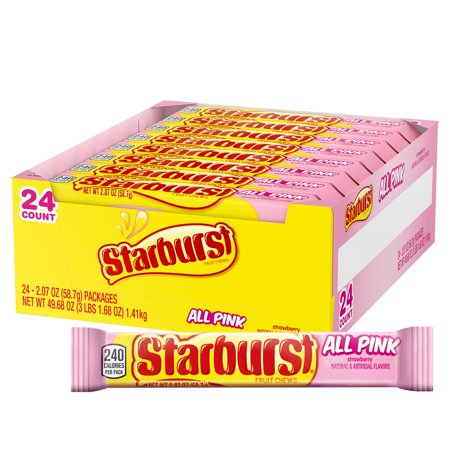 Starburst All Pink Fruit Chews Candy 24 Count