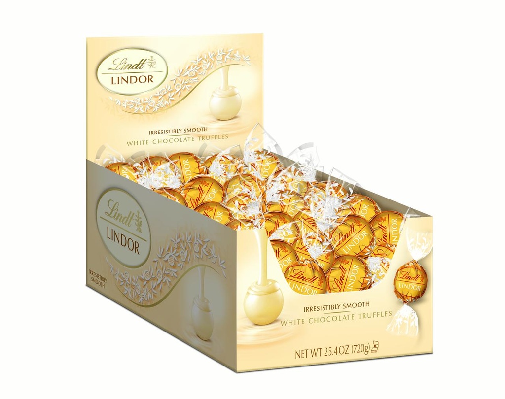 Lindt Lindor White Chocolate Truffles, Pack of 60 Truffles