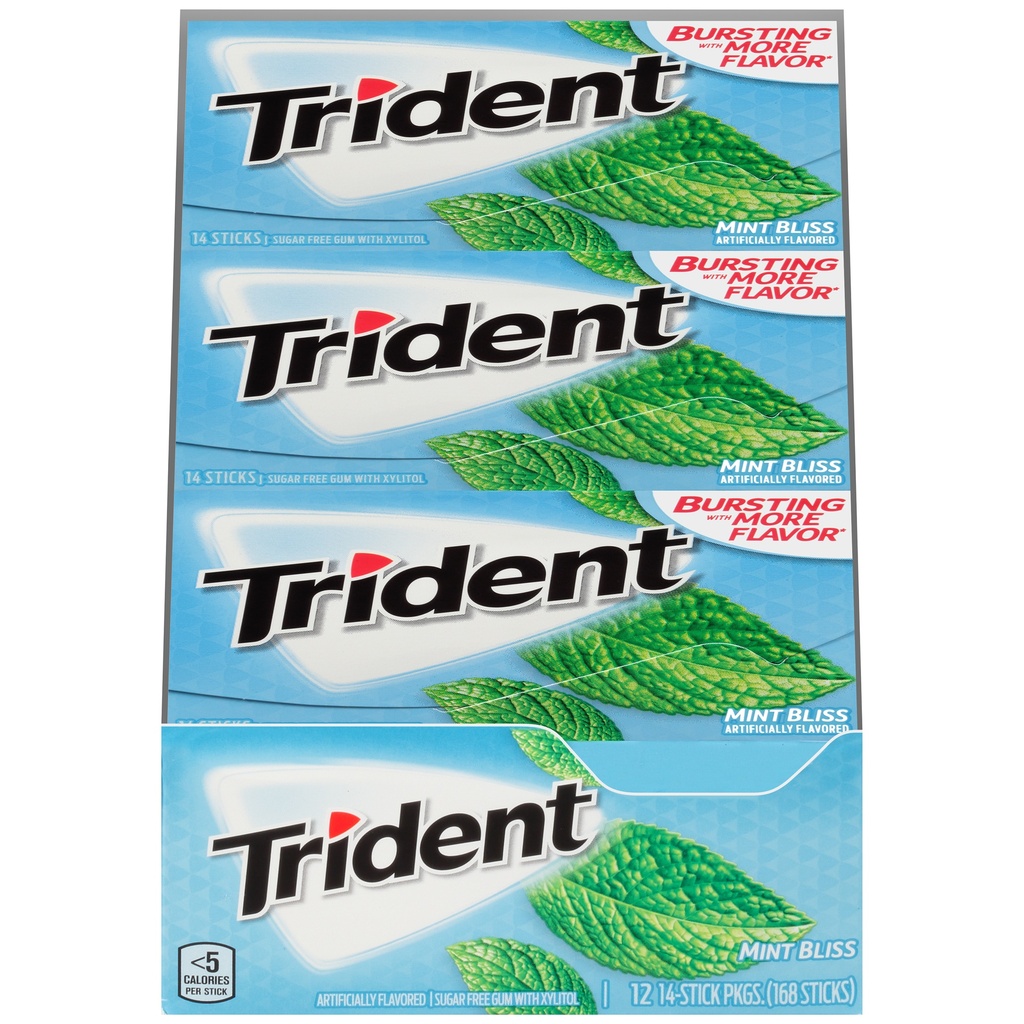Trident Mint Bliss Sugar Free Gum 12 Ct