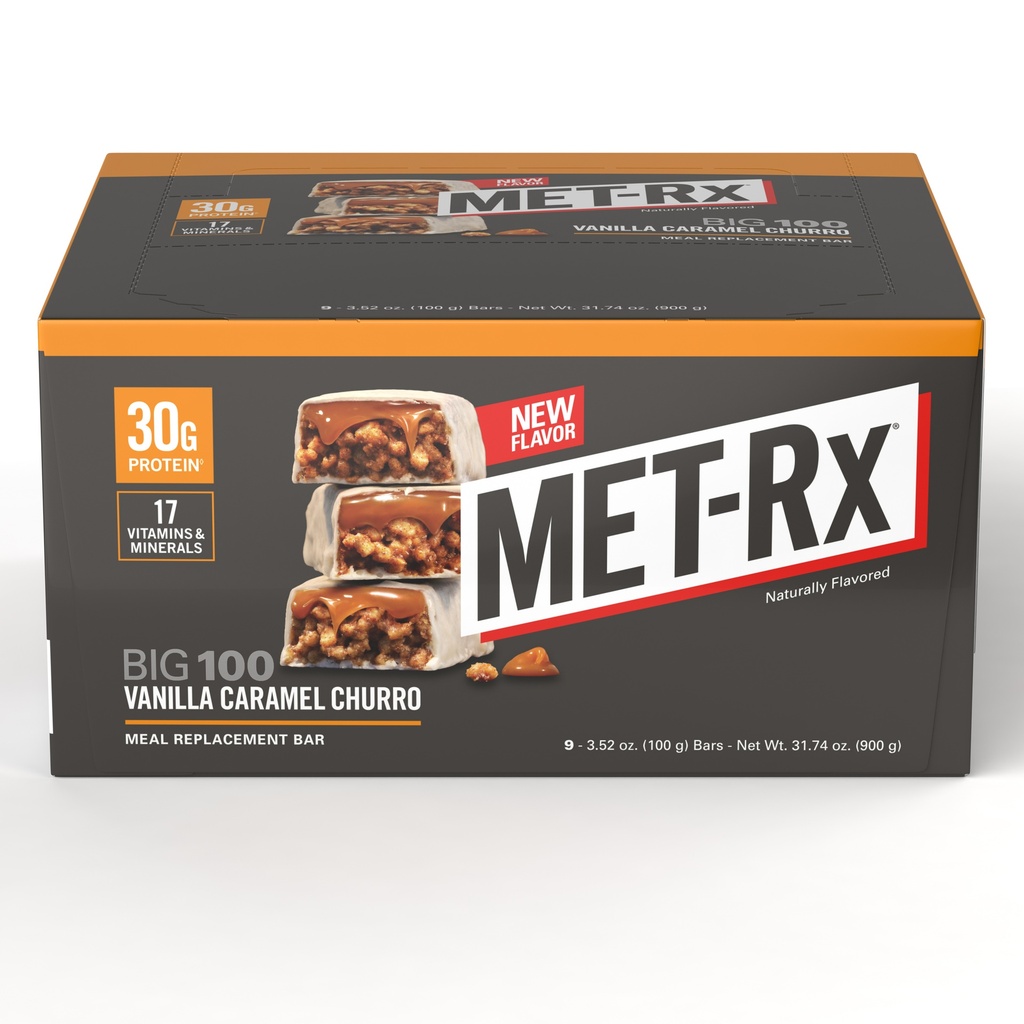 MET-Rx Vanilla Caramel Churro, 9 Bars