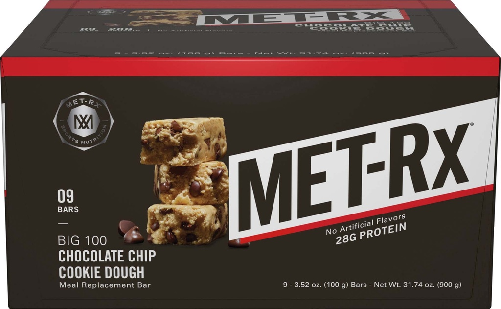 MET-Rx Chocolate Chip Cookie Dough 9 Bars