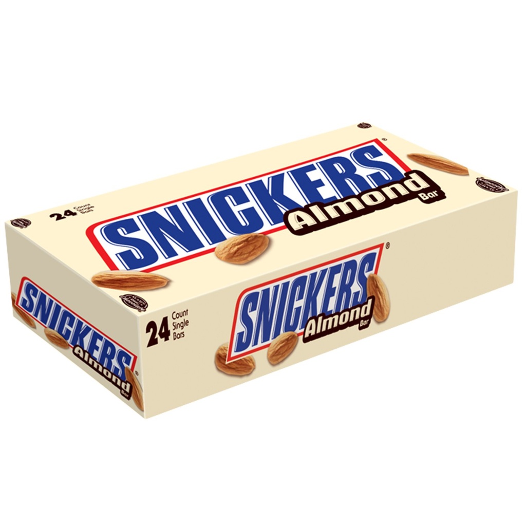 Snickers Almond Bar, 1.76 Oz, 24 Count