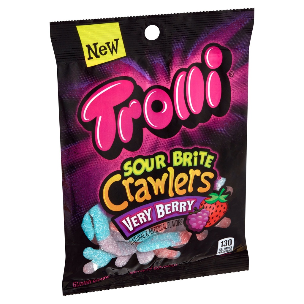 Trolli 5 Oz Sour Brite Very Berry Crawlers 12ct