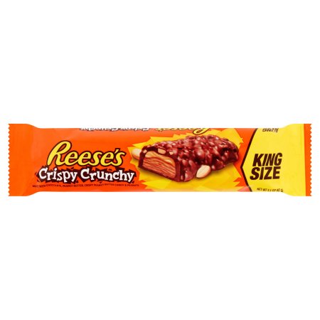 Reeses Crispy Crunchy Peanut Butter and Peanuts King Size Candy 18 Count