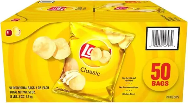 Original Lay's® Potato Chips, 1 Oz, Box of 50 Bags