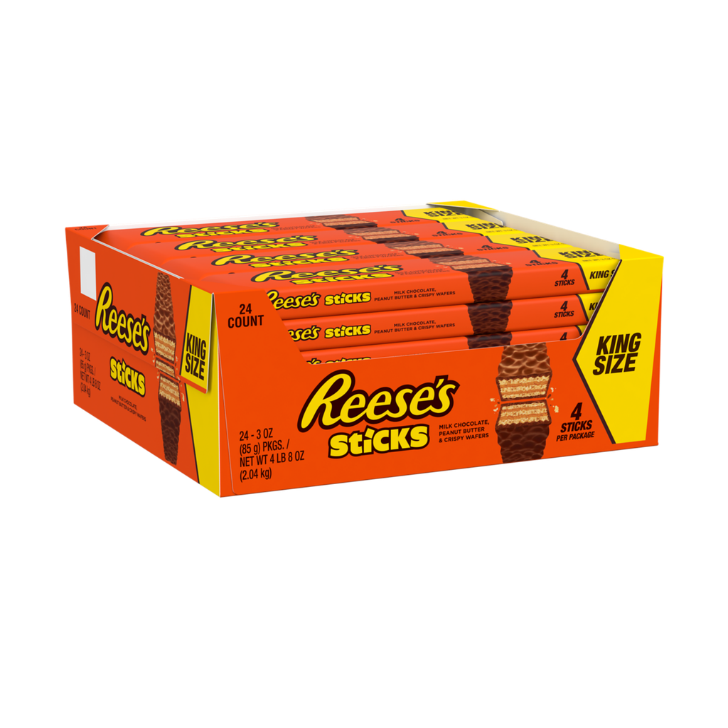 Reeses Sticks King Size Candy Bar Box 24 Ct.