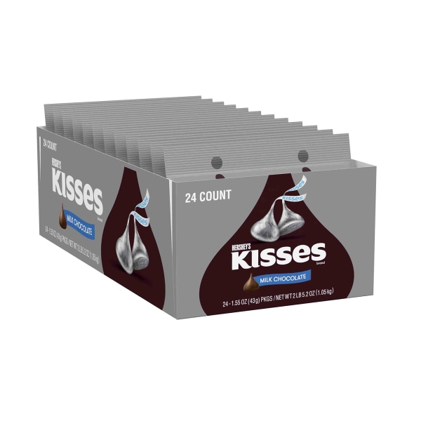 Hersheys Kisses Milk Chocolate Pieces 24ct
