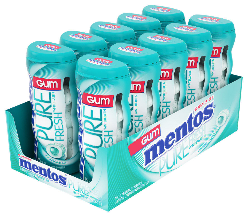 Mentos Sugar Free Pure Wintergreen - 10 Ct