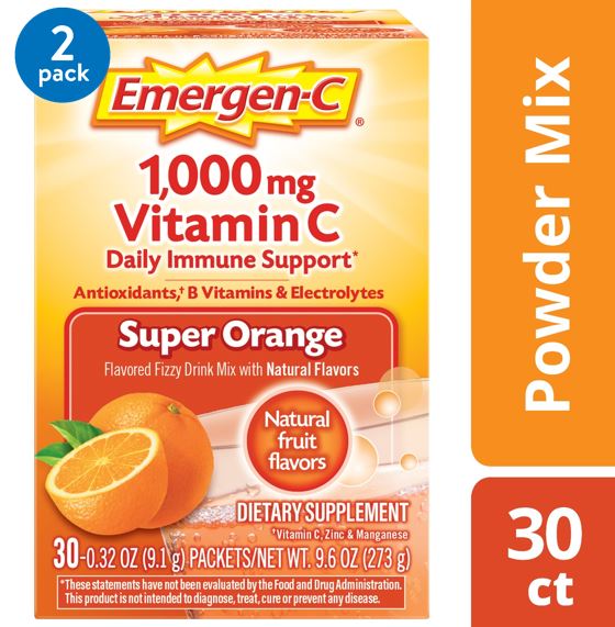 Emergen-C Vitamin C Super Orange, 30CT