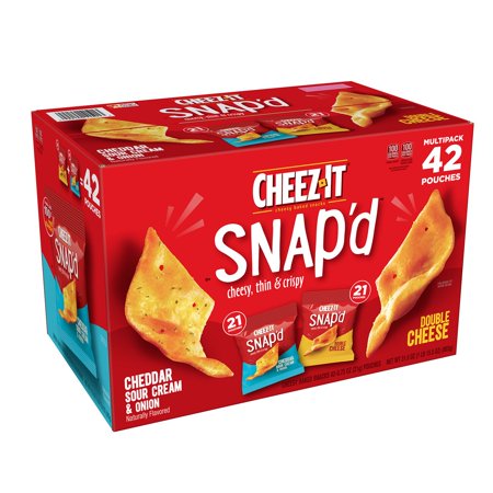 Cheez-ItSnap'd Cheesy Baked Snacks, 42ct