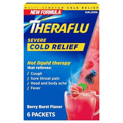 Theraflu Severe Cold Relief Powder, Berry 3ct