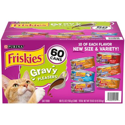 Friskies Gravy Wet Cat Food  Variety 60 Ct