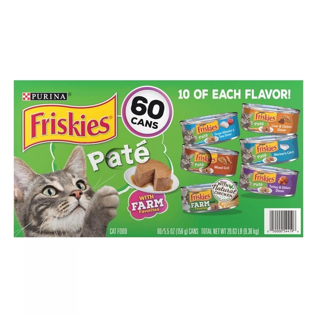 Wet Cat Food Variety Pack 60ct 