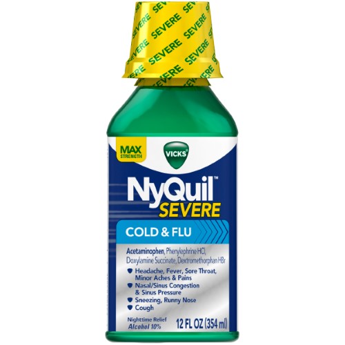 NyQuil Severe Cold & Flu  Liquid  12 Fl Oz Max Strength