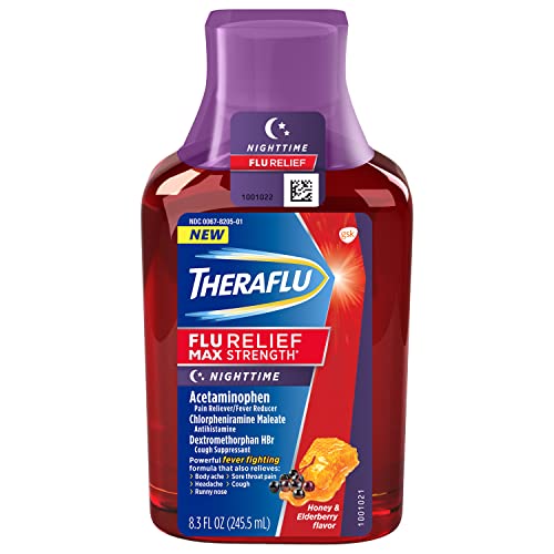 TheraFlu Nighttime Honey Elderberry - 8.3 Fl Oz