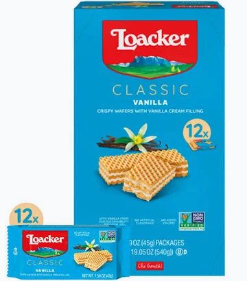 Loacker Vanilla Wafers 12Ct
