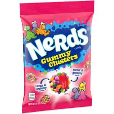 Nerds Rainbow Gummy Clusters Peg Bag