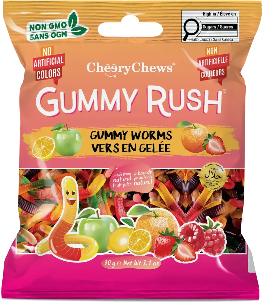 Gummy Rush Worms 12Ct