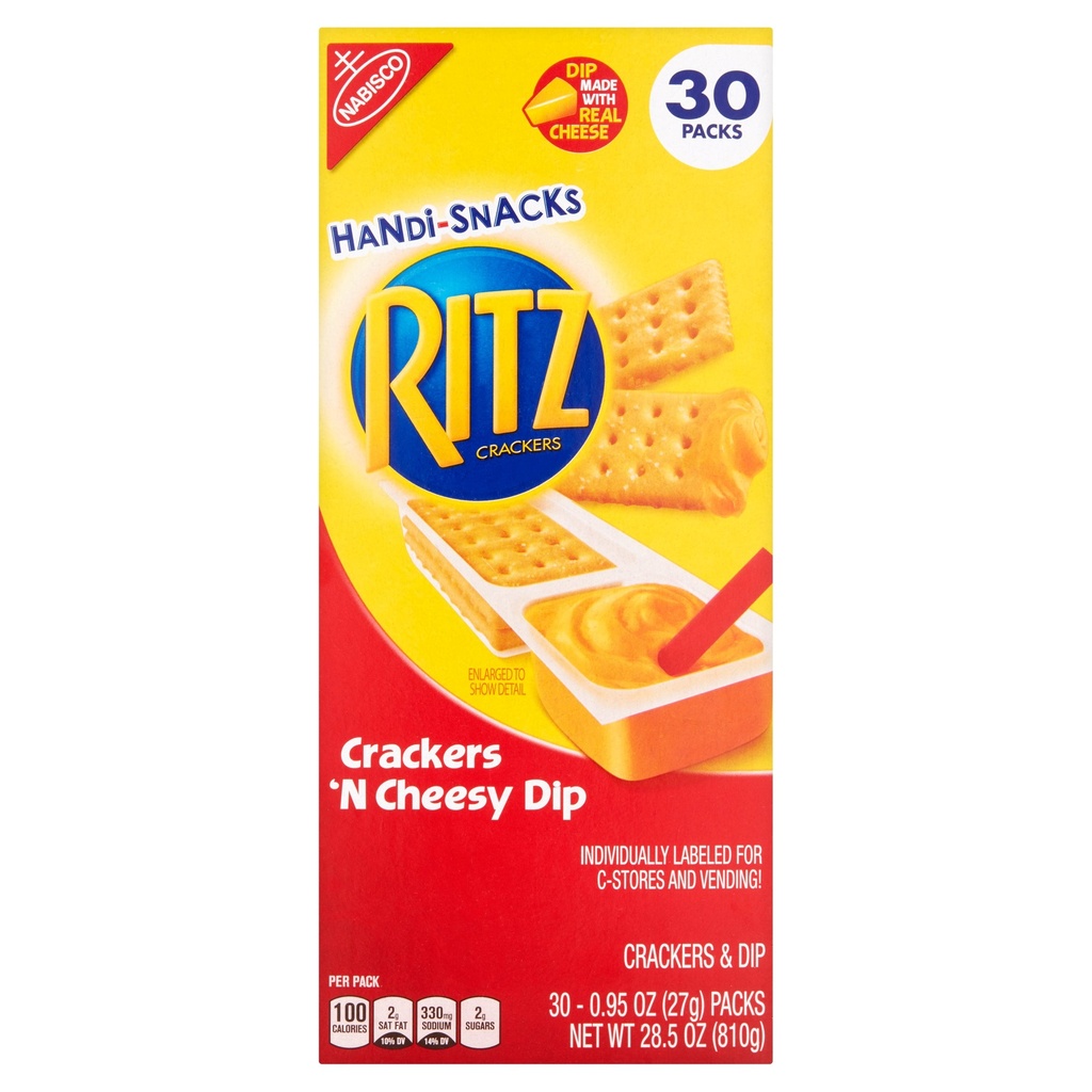 Ritz Handi Crackers N Cheesy Dip 30 Pack