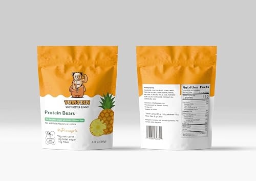 Protein Gummy Bears Pineapple 6CT 2.21OZ