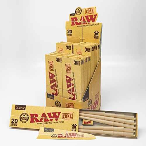 RAW Cones Display 12 CT 20 Cones 