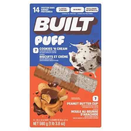 Built Puff Pb Cup & Cookies Cream 14CT Variety