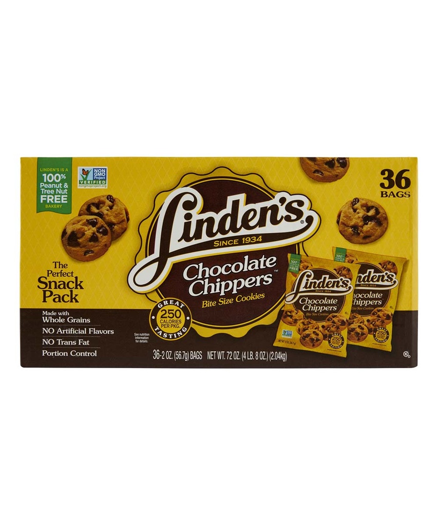 Linden S Chocolate Chip Chippers Cookies 36ct