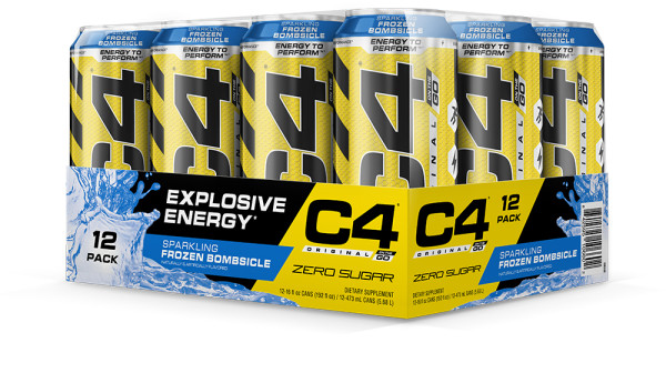 C4 Frozen Bombsicle Caffeine 16Oz 12CT