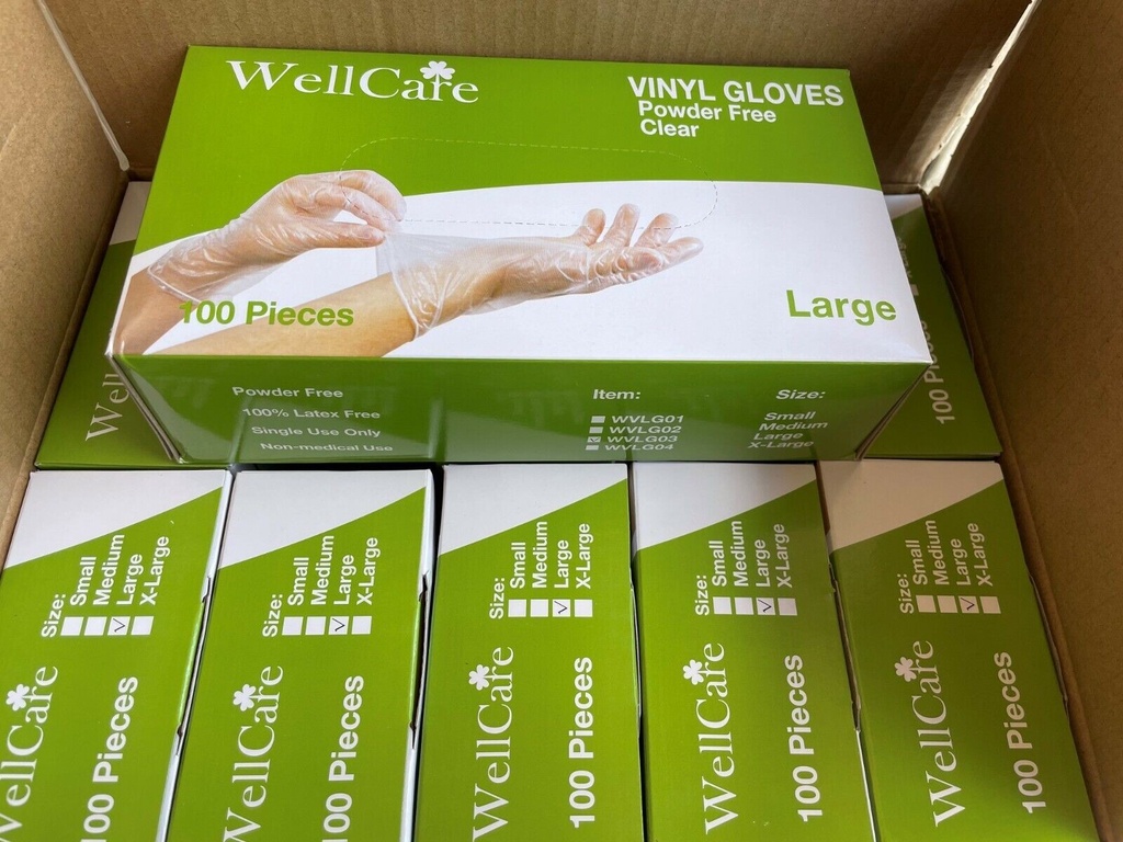 Vinyl Large Gloves 100CT