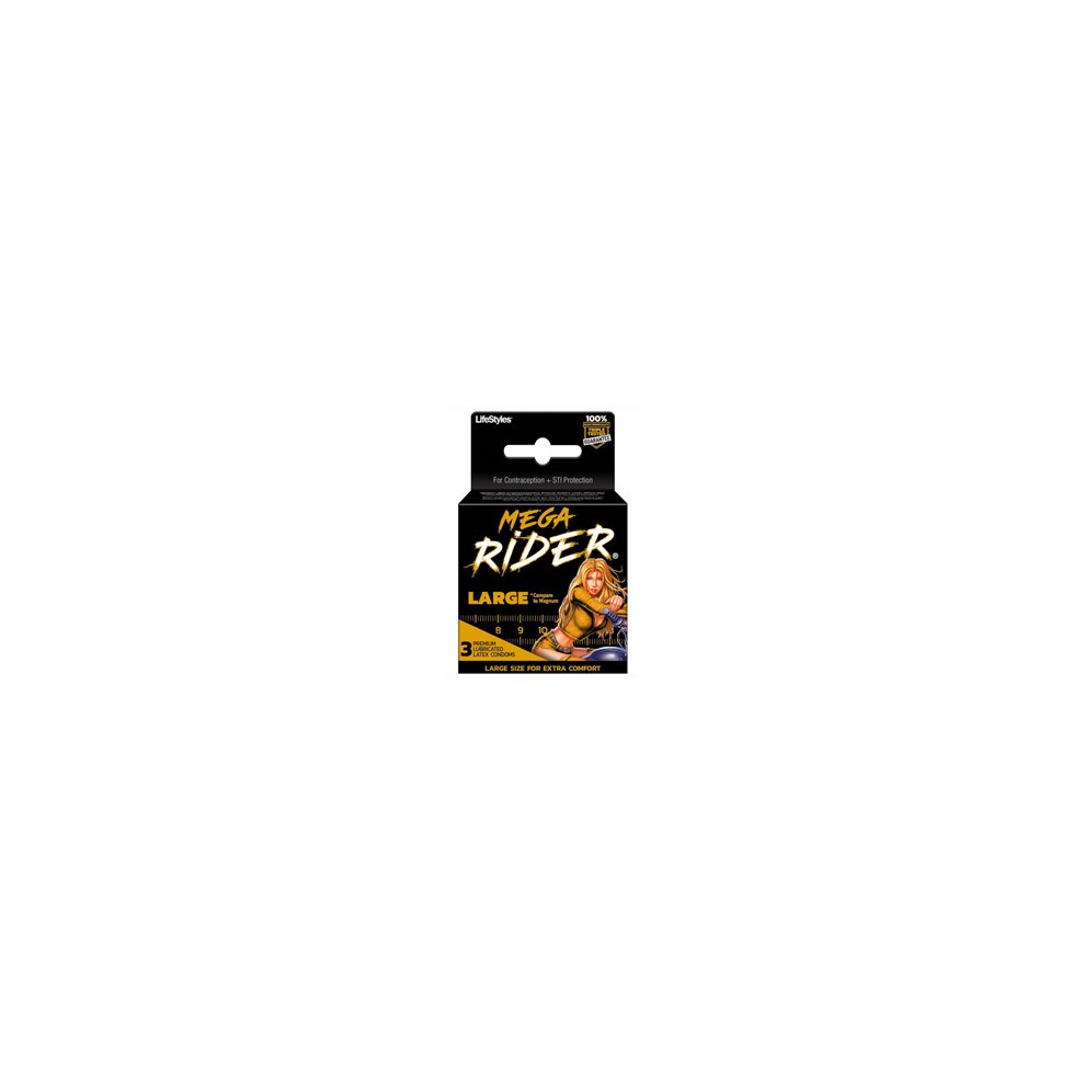 Mega Rider Condoms - 3 Pack