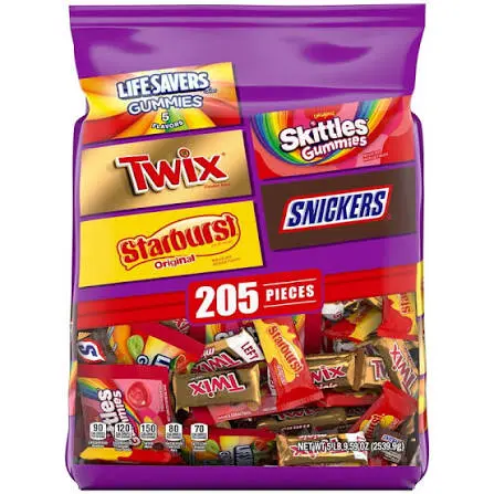 Halloween Bag Mix 205Pcs