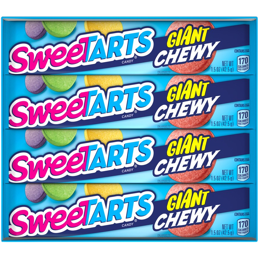 SweeTARTS Giant Chewy Candy  1.5 Oz Pouch  36 Ct