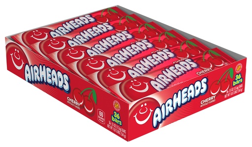 Airheads Candy Individually Cherry 36 Ct