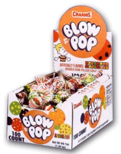 Charms Assorted Blow Pops, 100 Count