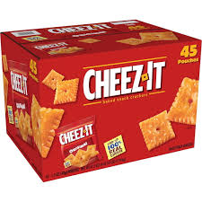 Cheez-It Baked Snack Crackers, Box of 45