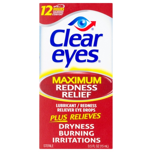 Clear Eyes Maximum Strength Eye Drops 6CT