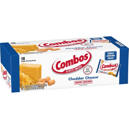 Combos Cheddar Cheese 18ct pretzel Blue