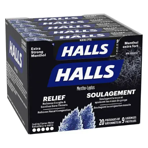 Halls Extra Strong Blk 20 CT