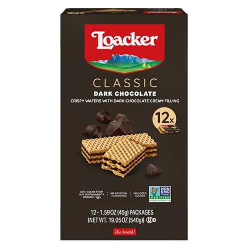 Loacker Classic Dark Chocolate Wafers - 12ct