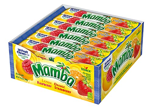 Mamba Fruit Chews Candy  18 Pieces Pack of 24