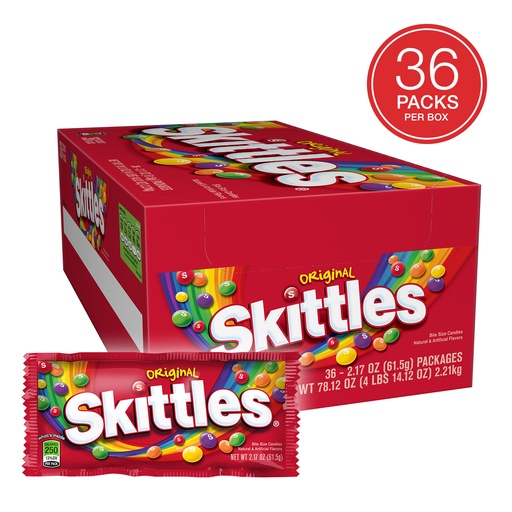 Skittles Original, 2.17 Oz Bag, 36CT