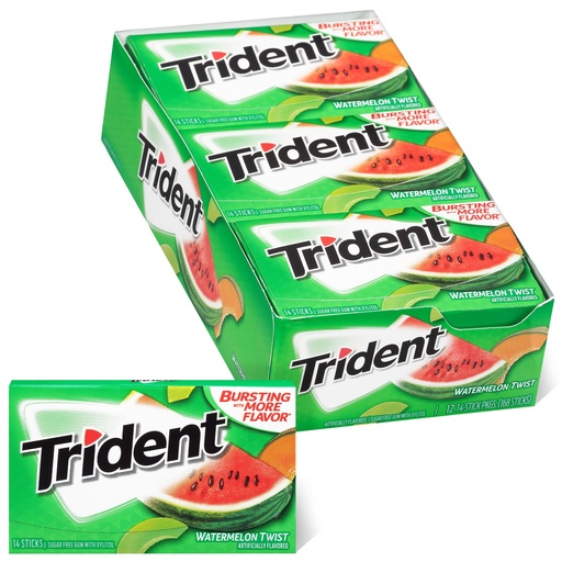 Trident Watermelon Twist Sugar Free Gum 12CT