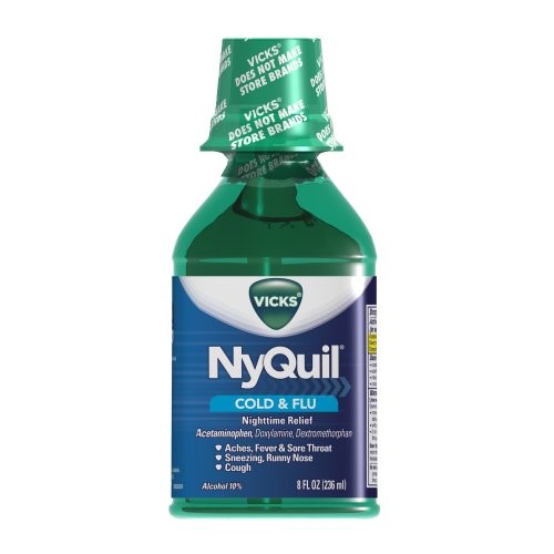 Vicks Nyquil Cold and Flu Medicine - 8 Fl Oz