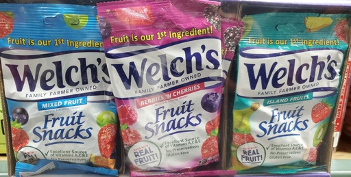 Welch's Fruit Snacks Variety Pack, 2.25 Oz, Pack of 20 Pouches