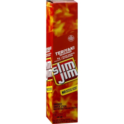 Slim Jim Giant Smoked Meat Teriyaki  24-Count