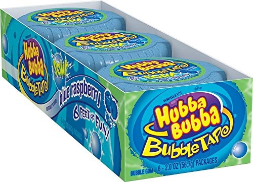 Hubba Bubba Bubble Tape Gum Sour Blue 12ct