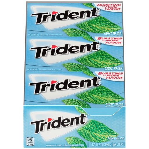 Trident Mint Bliss Sugar Free Gum 12 Ct